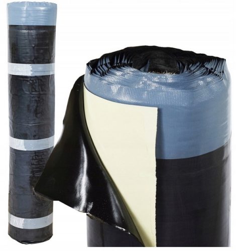 Atlas self-adhesive bitumen sheet, black, 15 m