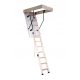 Attic ladder made of Oman wood 55 x 110 cm, maximum height 280 cm