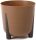  BratGO flowerpot 34 cm x 34 x 32 cm, diameter 34 cm, plastic in brown and beige tones