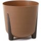  BratGO flowerpot 34 cm x 34 x 32 cm, diameter 34 cm, plastic in brown and beige tones