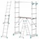 Higher ladder 4.3 m aluminum 3 x 2 up to 150 kg