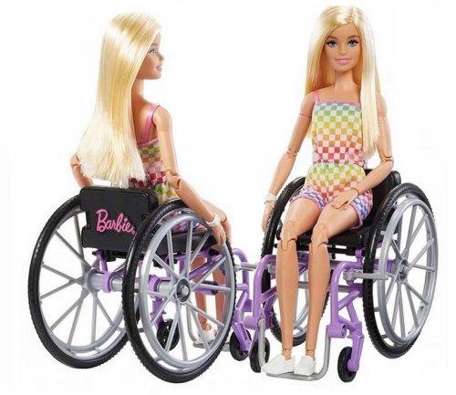  Barbie Fashonistas Doll in Checkered Wheelchair Outfit HJT13