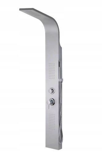 Corsan Alto shower panel with hydromassage, silver