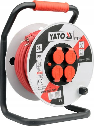  Yato reel extension cable 30 m, 4 pieces, white