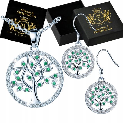  Tree of Life Set Silver 925 Birthday Set