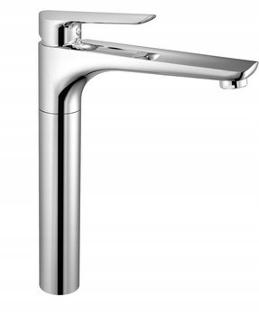 KFA stand-mounted washbasin faucet, chrome-tanzanite fittings