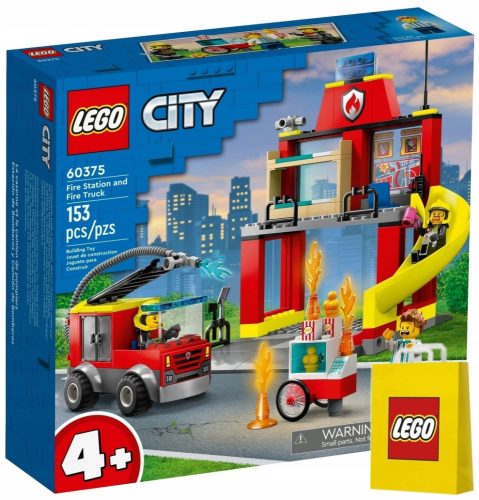  LEGO City 60375 Fire Station and Fire Engine + LEGO Paper Bag