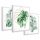 Pictures on the wall Framed pictures, monstera leaves, palm tree, gold, 43x99