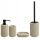 Set of bathroom accessories Magicna-Bathroom 4 elements, brown and beige tones