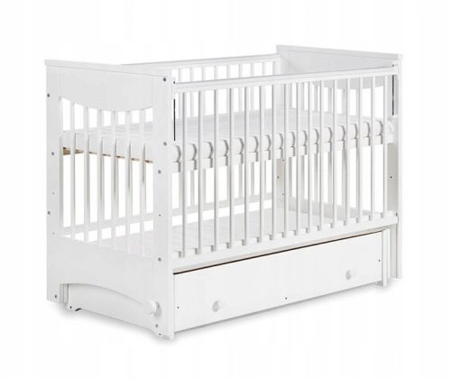  Wooden bed Klupś children's furniture Luna 60 x 120 cm white