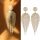  Gold Long Hanging Earrings with Zircons Studs for Women