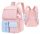 Multifunctional Kids' Backpack in Powder Pink & Sky Blue with Unicorn Charm