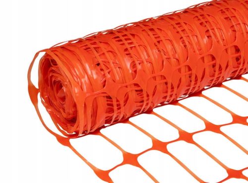 Shade net for fence - Agencja AMK construction fence net, orange, PVC, 50 m, 120 cm