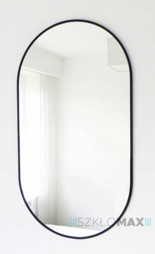 Bathroom mirror Glass Max wall mirror, oval, plastic frame, 500 x 1000 mm