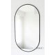 Bathroom mirror Glass Max wall mirror, oval, plastic frame, 500 x 1000 mm