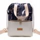 FLANI GEORGINA Women's Waterproof Drawstring Backpack with Eco-Leather Base and Adjustable Straps