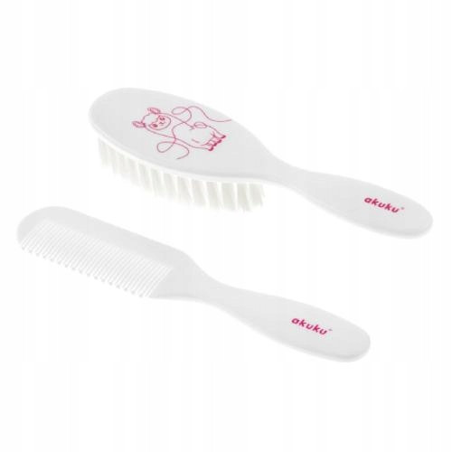  Akuku comb and brush set white