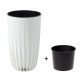 Pots and planters for outdoor and garden Flowerpot Lamela 25 cm x 25 x 42 cm Diameter 25 cm Plastic white