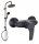 Invena SIROS single-lever wall-mounted bath and shower mixer, black
