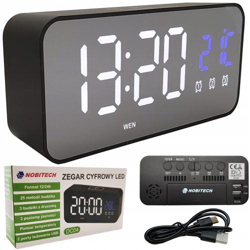  ELECTRONIC LED CLOCK, TEMPERATURE ALARM CLOCK