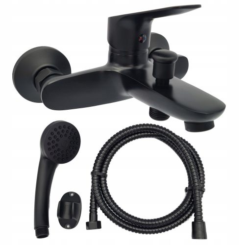 Single-lever wall-mounted bath and shower faucet BATHROOM FOR MONEY SIGMA BLACK black