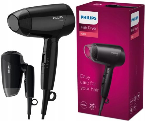  PHILIPS TRAVEL HAIR DRYER, FOLDABLE, POWERFUL HANDLE, 1200 W