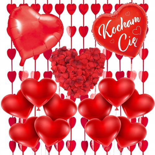 Valentine's Day Balloons Orange and Red Heart Balloon for Air or Helium PartyPro 40 cm