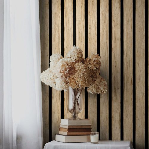 Wallpaper LAMELES WOOD Imitation 3D BOARDS for the living room