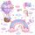  Wall stickers for girls, unicorns, rainbows