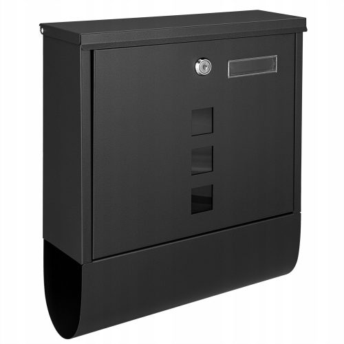 Euro letterbox, letterbox, with M-Tec magazine, black