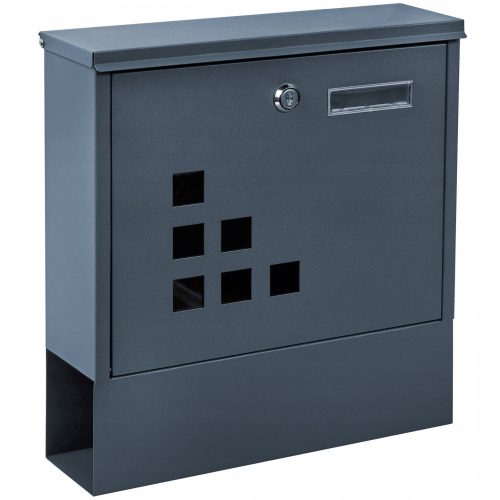 Euro letterbox, drop box, with M-TEC magazine, shades of grey