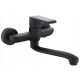 Invena SIROS wall-mounted kitchen faucet, black