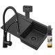 Granitan TIMOR single-bowl sink, black granite