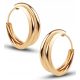  GOLD HOOP EARRINGS DOUBLE HOOPS 585