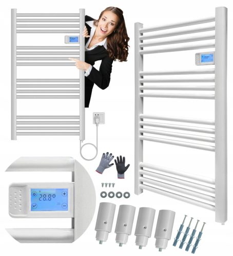  Electric bathroom radiator Electric bathroom radiator 500W wall mounted 500 W 540 x 960 mm white