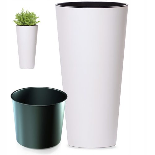  Prosperplast flowerpot 20 cm x 20 x 38 cm diameter 20 cm plastic white