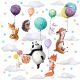  Wall stickers for children: animals and balloons