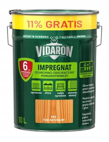 Vidaron impregnation 9L+11% natural teak V05