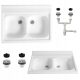 Polimat ZD-60 white acrylic washbasin