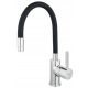  Ferro Zumba Stand-Kitchen Faucet, Black, Silver