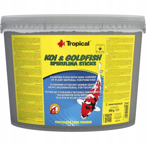 Tropical Koi & Goldfish Spirulina Sticks Fish Food 11 l 900 g