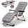 Sun loungers and garden and terrace deck chair 12221, grey metal