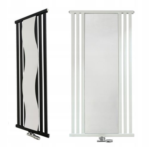  Decorative radiator with mirror 1200/500 KALIPSO 625W white black graphite