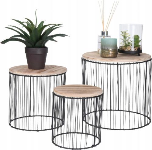  Intesi Harp coffee table, round, 29 x 29 x 28 cm, metal
