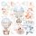 Decorative Wall Stickers Wall Stickers for Boys, Animals, Balloons L