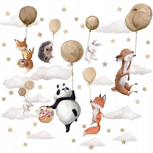  Wall stickers with animals and balloons for children