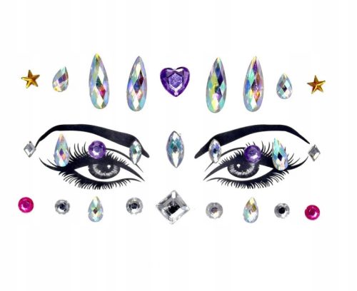  FACE STICKERS 3D CRYSTALS SELF-ADHESIVE YT10