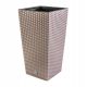  Prosperplast flowerpot 24 cm x 24 x 45 cm, plastic in brown and beige tones