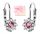  PINK FLOWER SILVER EARRINGS FOR GIRL