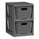  BranQ bathroom shelf in shades of grey, 29.5 x 24 x 33.2 cm